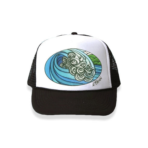 BLUE BARREL TRUCKER HAT